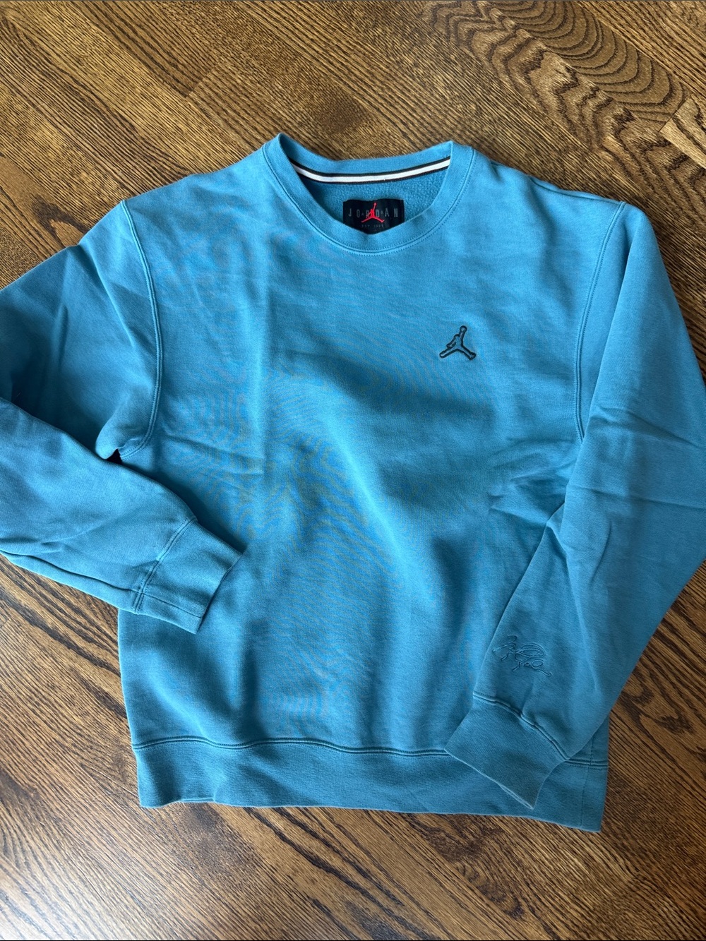 Jordan Men's Teal Crewneck Sweatshirt with Jumpman Embroidery